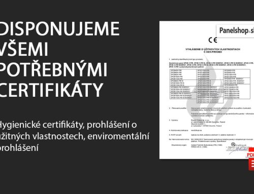 Disponujeme všemi potřebnými certifikáty